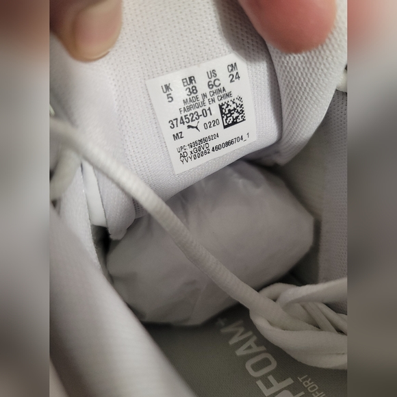 Puma Cilia P Core Low Top Lace Up Sneakers White Junior Size 6C - Picture 5 of 10